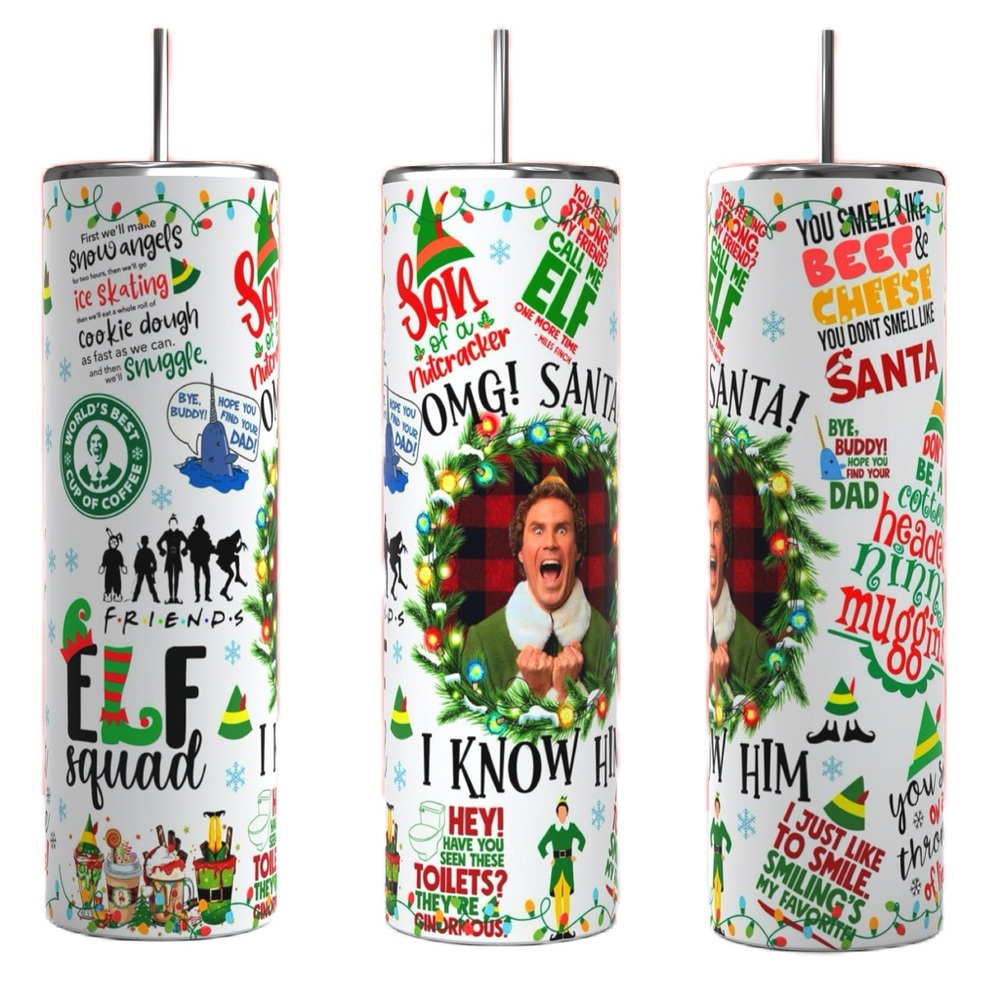 Buddy The Elf Santa’s Coming Tumbler